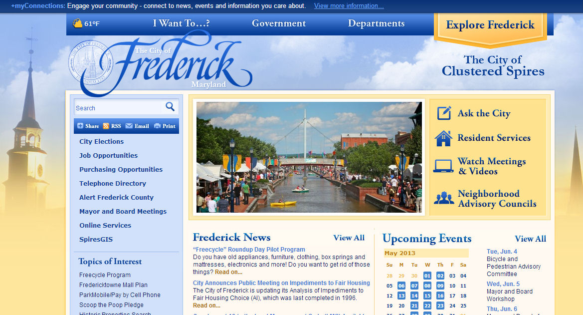 Best looking website in area code 240 was Fredrick MD. This area code had a lot of small towns without websites.Fredrick was the best of the rest.